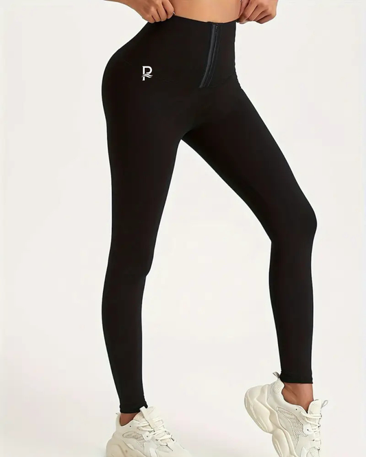 Women'S High-Waist Double-Button Yoga Pants