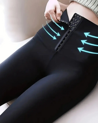 Women's High-Waist Double-Button Yoga Pants