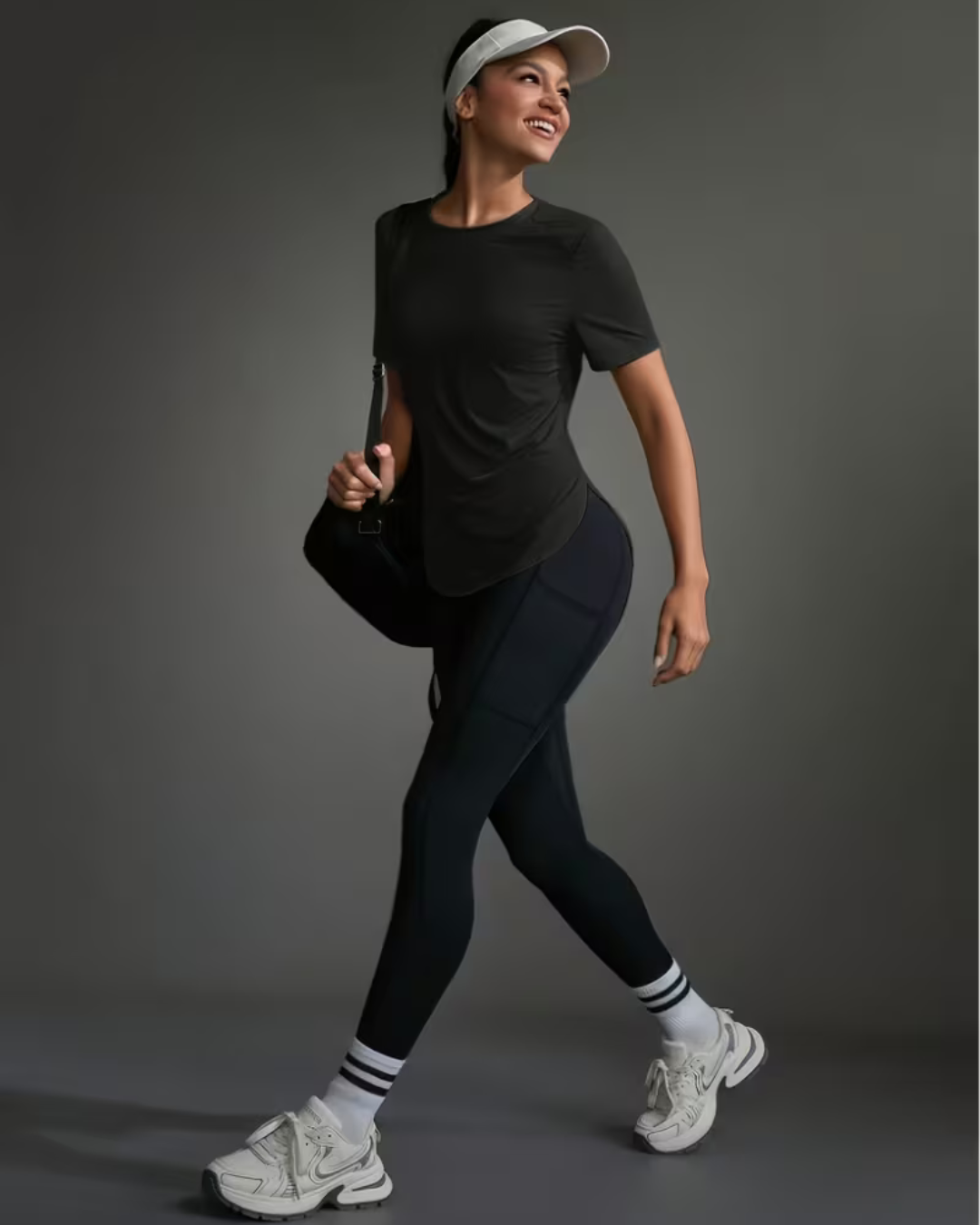 Women's Mesh Breathable Yoga T-Shirt, Sports Running Short Sleeve Fitness Top