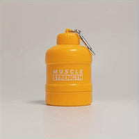 Portable Multi-Layer Protein Shaker Bottle with Storage Compartments