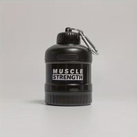 Portable Multi-Layer Protein Shaker Bottle with Storage Compartments