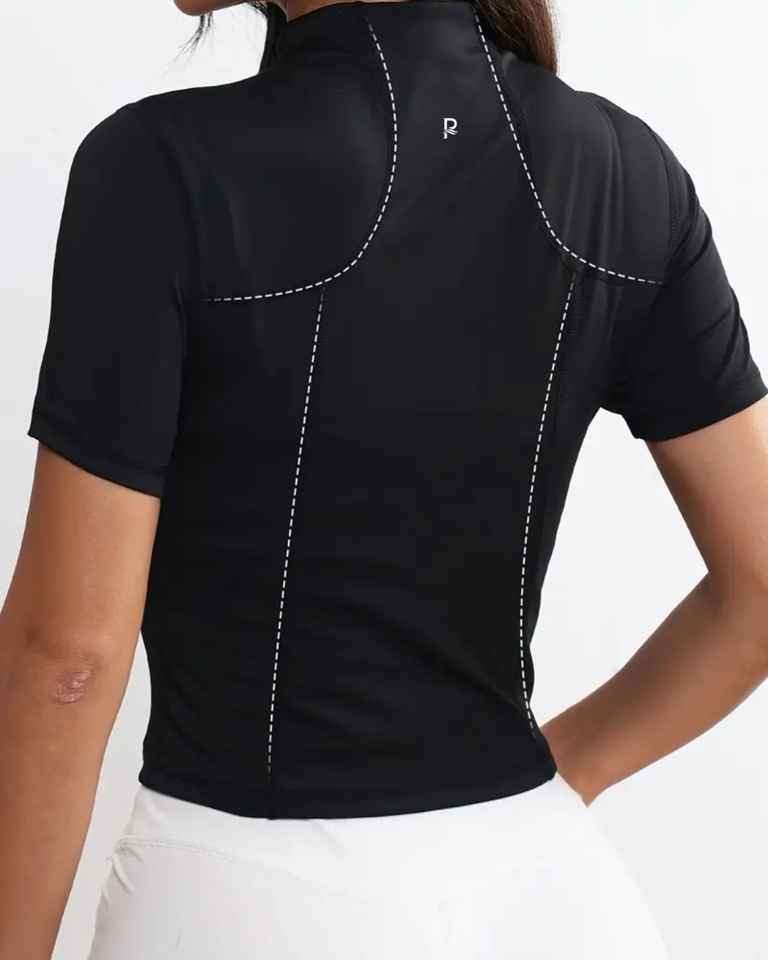 Women's Slim Fit Sports Jacket, Short Sleeve Yoga Top