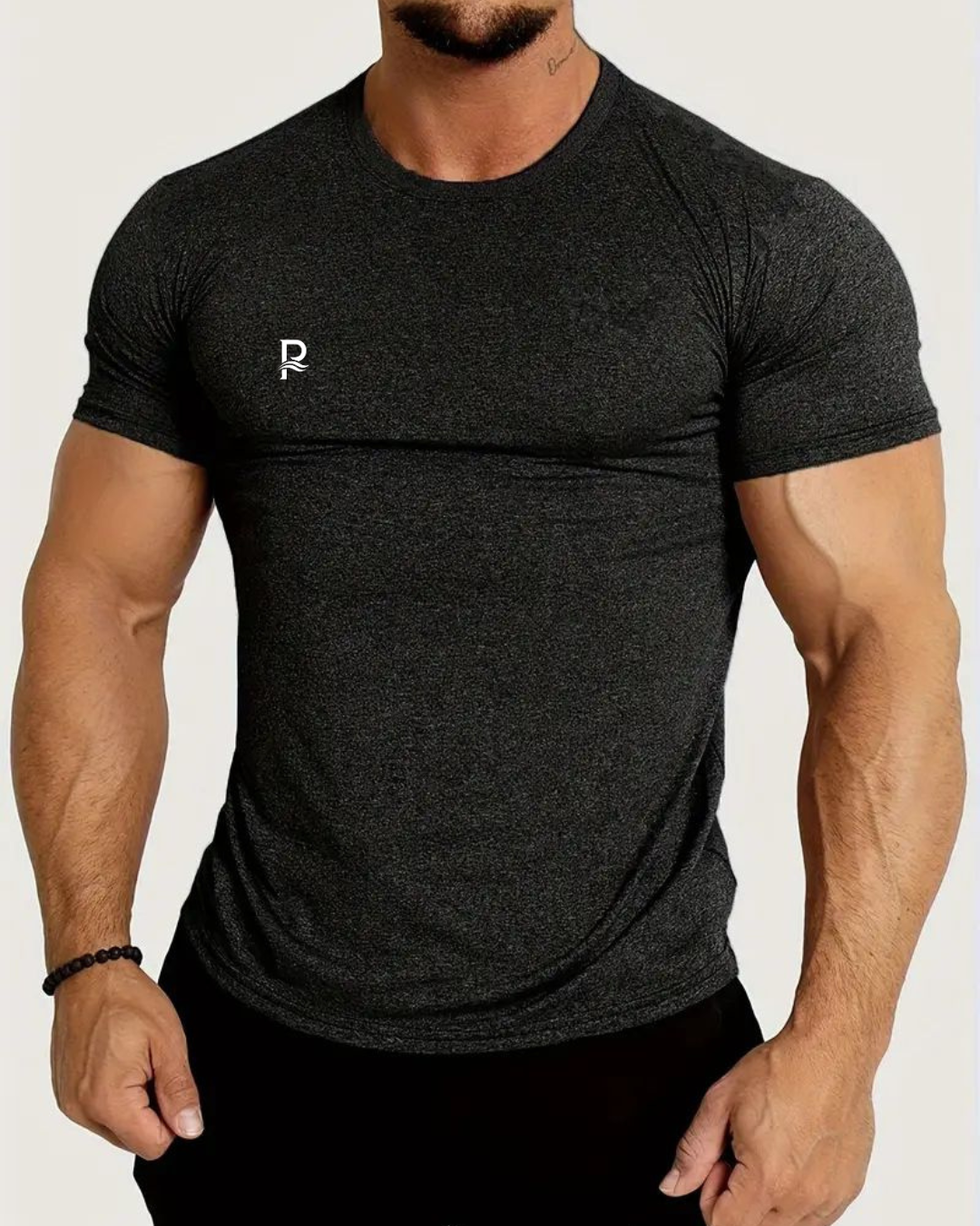 Mens Solid Color Stretch T-Shirt