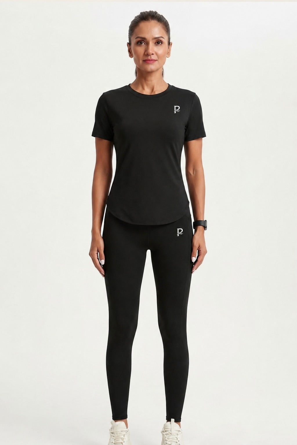 Pair of Workout Tee with Slimming Leggings