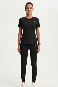 Pair of Workout Tee with Slimming Leggings
