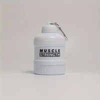 Portable Multi-Layer Protein Shaker Bottle with Storage Compartments